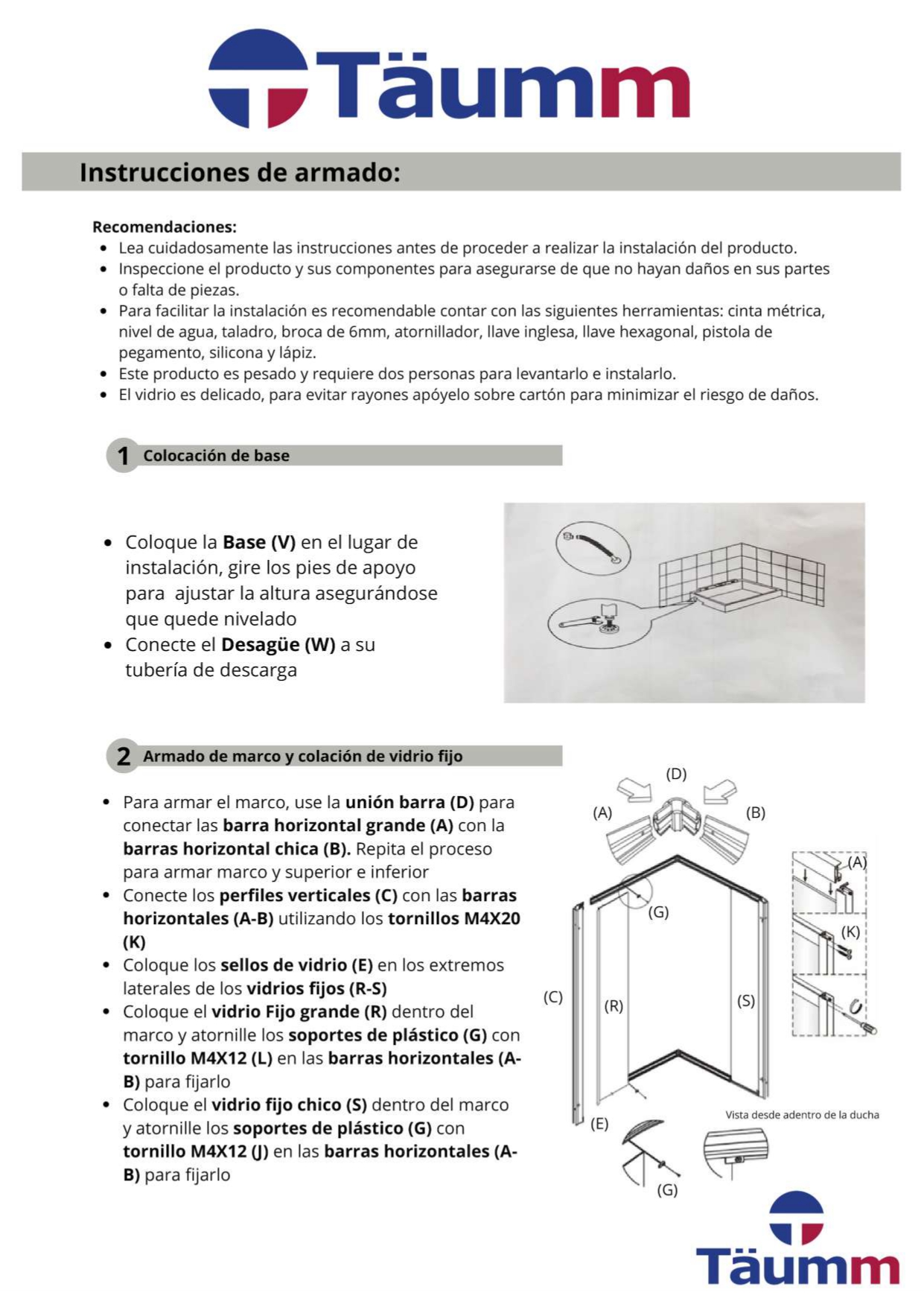 SHOWER DOOR 80X120X195 (A MURO DER) - Imagen 4