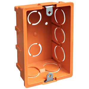 CAJA ELEC.  TABIQUERIA C/OREJA METAL NARANJA 16-20MM