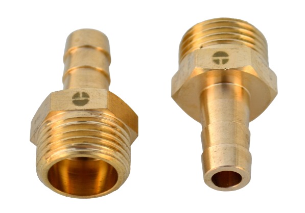 CACHIMBO RECTO HE 1/2" C/TUERCA CON ESPIGA 3/8 - LAT?N